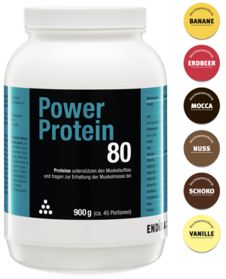 POWER PROTEIN 80 Erdbeer Pulver