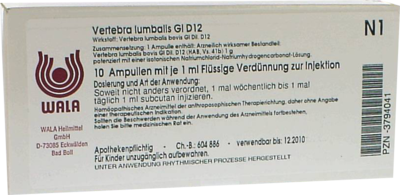 VERTEBRA lumbalis GL D 12 Ampullen