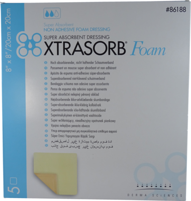 XTRASORB Foam Schaumverband 20x20 cm nicht haftend