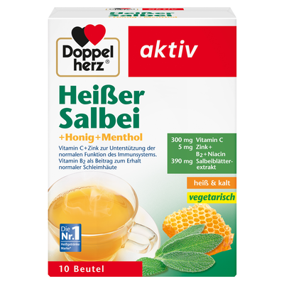 DOPPELHERZ heißer Salbei+Honig+Menthol Granulat