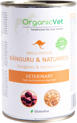 ORGANICVET Hund Single-Protein Känguru & Naturreis