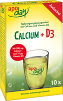 APODAY Calcium+D3 Zitrone-Limette zuckerfrei Pulv.