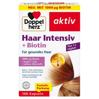 DOPPELHERZ Haar Intensiv+Biotin Kapseln