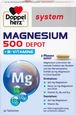 DOPPELHERZ Magnesium 500 Depot system Tabletten