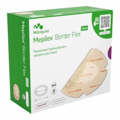 MEPILEX Border Flex Schaumverb.haft.15x19 cm oval