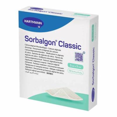 SORBALGON Classic 5x5 cm Calciumalginat-Kompresse