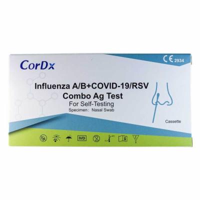 CORDX Influenza A/B+COVID-19/RSV Combo Ag Laie Nas